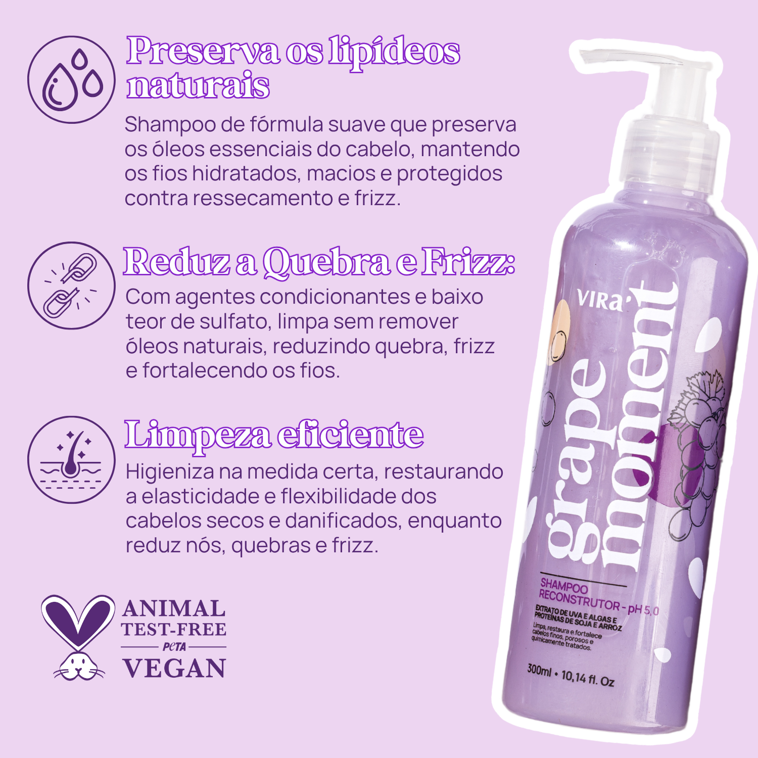 GRAPE MOMENT SHAMPOO RECOSNTRUTOR 300ml