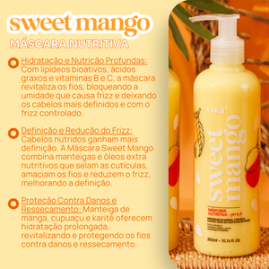 KIT SWEET MANGO: shampoo + máscara condicionante nutrição 300ml