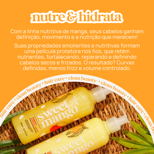 KIT SWEET MANGO: shampoo + máscara condicionante nutrição 300ml