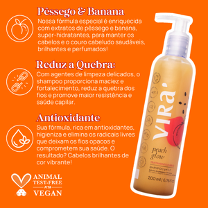 PEACH GLOW SHAMPOO HIDRONUTRITIVO ANTIFRIZZ 200ml