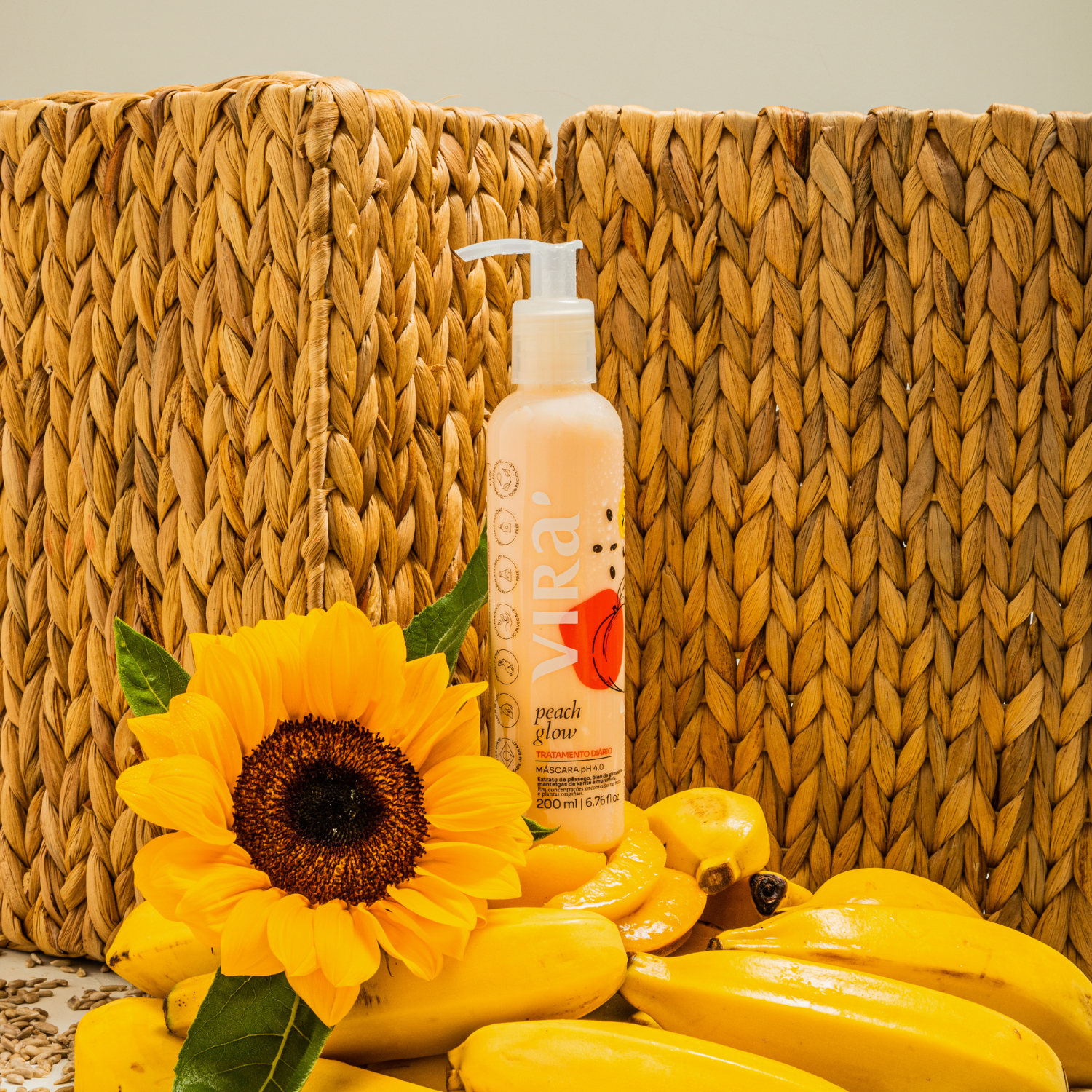 PEACH GLOW MÁSCARA CONDICIONANTE HIDRONUTRITIVO ANTIFRIZZ 200ml