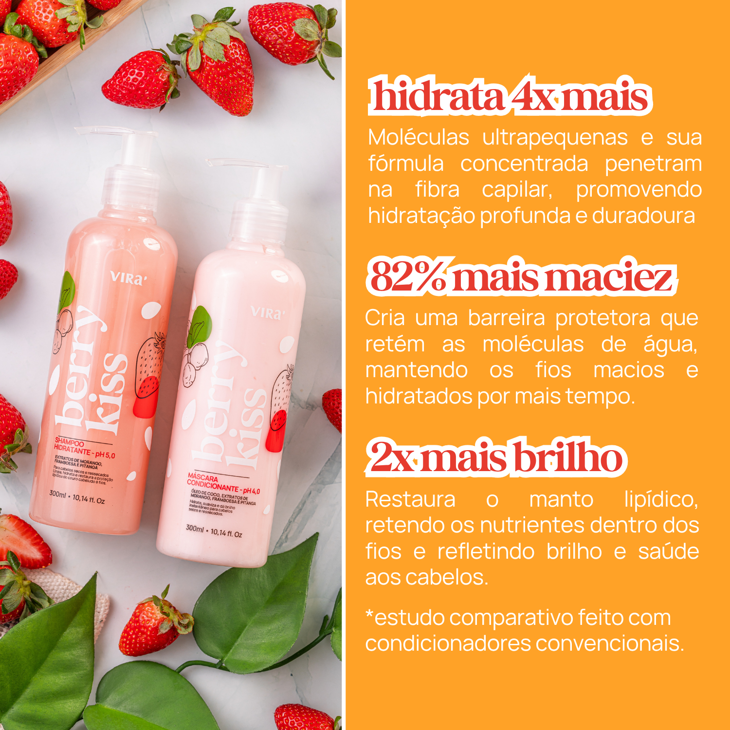 CRONOGRAMA DENSIDADE: hidratação + reconstrução + leave-in termoprotetor + trio de ampolas