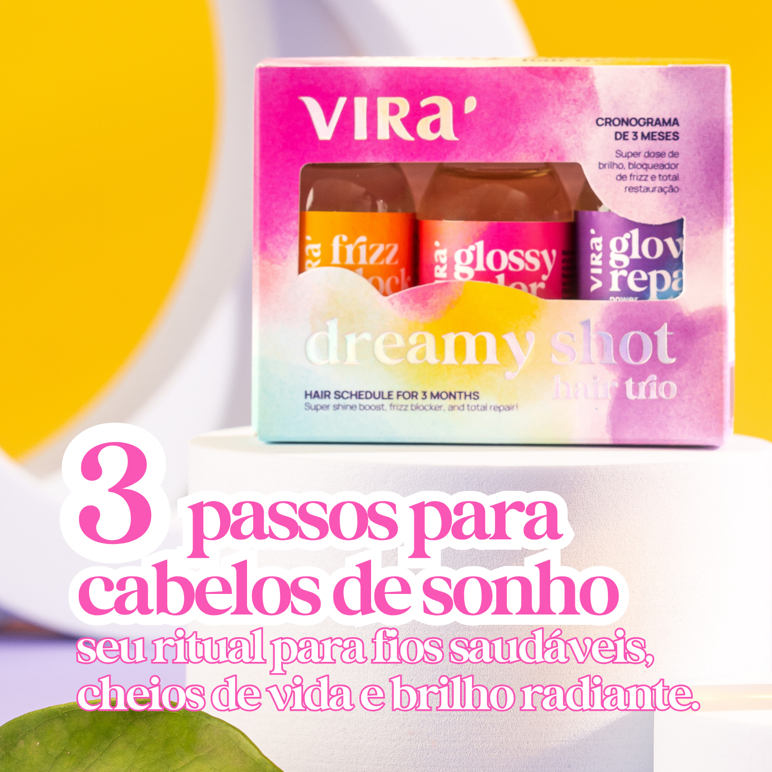 CRONOGRAMA FINALIZA & CUIDA: sérum finalizador + cera antifrizz + leave-in + trio de ampolas (+ ganhe escova)