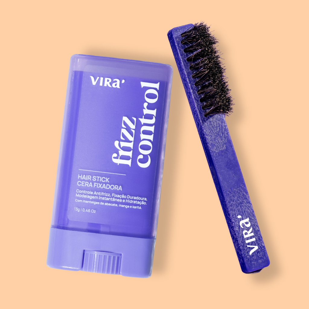 KIT FRIZZ CONTROL: cera antifrizz + escova finalizadora